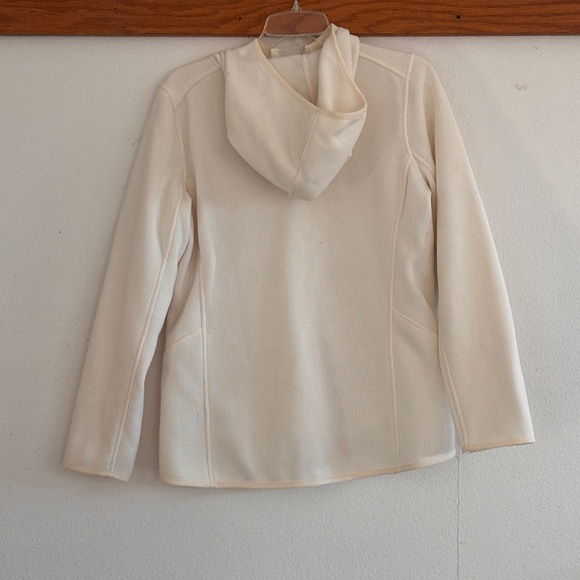 Andrew Marc Cream full zip hooded fleece jacket with pockets, size M - Picture 2 of 7